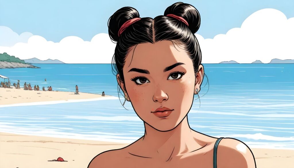 Bun Beach Hairstyle Mermaidshire