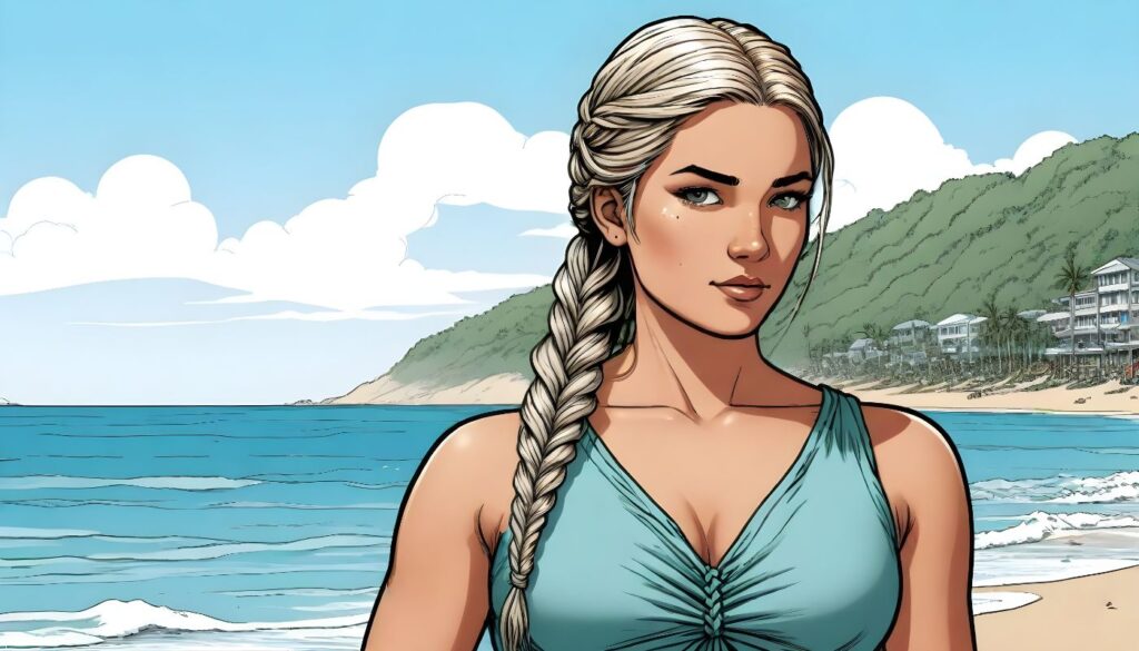 Single Long Braid for Beach